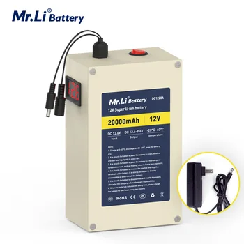 Mr.Li Blok baterija DC-1220A punjiva baterija 12V koristi se za obveze kod kuće strojevi aromaterapija e-s chager 2A