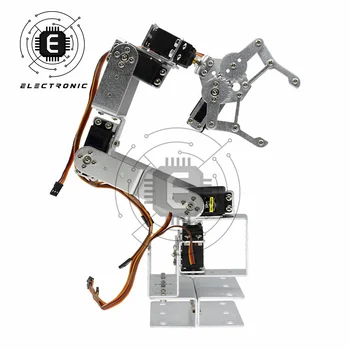 1 komplet ROT3U 6DOF Aluminijska Ruka Ruku Robota, Mehanički Robotizirane Spona Pandža Igračke Mehanički Hvatanje pokazivački uređaj Za Arduino