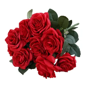 Ljubičasta Svila Umjetne Ruže Cvijeće Simulacija Ruže Vjenčanje Buket Rekvizite Za Snimanje Fotografija Dvorište Kuće Lažni Cvjetne Dekoracije