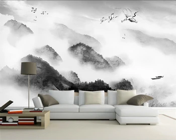 Beibehang Prilagođenu pozadinu fotografije crno-bijeli krajolik falls 3D TV pozadina zida Dnevni boravak spavaća soba freske 3d desktop