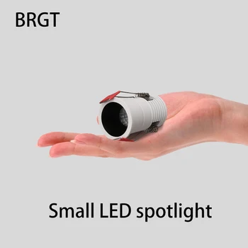 BRGT Male Led Reflektori Mini Strop Spot udubljen 3W5W7W12W12W Focos Žarulja Za Kućnu Trgovine Nakit Pokazuje Rasvjeta
