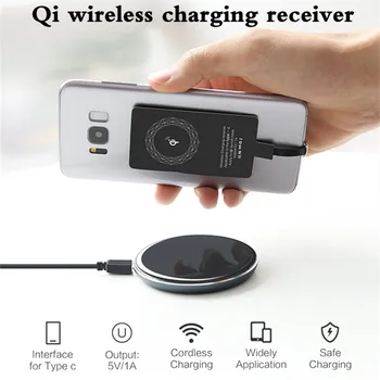 Bežično Punjenje prijemnik Qi Adapter za Bežični Punjač za Samsung, Huawei Xiaomi i drugih mobilnih telefona Type-C