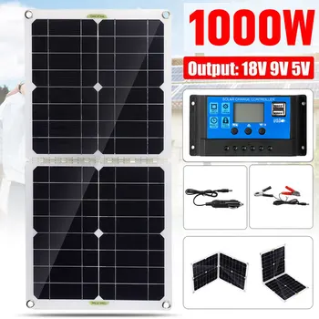 Sklopivi Set Solarnih Panela Zajedno, 1000 W 20A Литиевое Solarni Punjač Kontroler Fleksibilne Solarne Ploče, Vodootporne Solarne ćelije