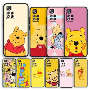 Disney Winnie Pooh Za Xiaomi Redmi Note 11 11T 10 9 8 7 6 5 4 Pro 4G 5G Silikon Blagi šok-dokaz Crna Torbica Za Telefon Fundas