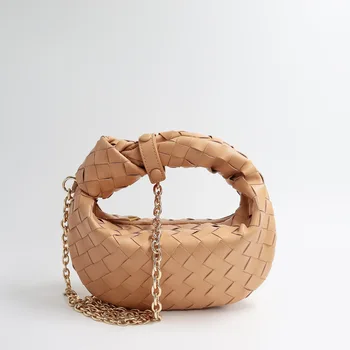 Najnoviji torba bičevati s vršnjacima, tkane od 100% prirodne kože, prostrana shopping bag, luksuzna dizajnersku torbu na lancu