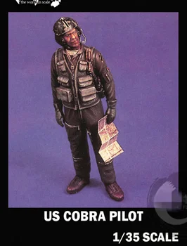 1/35 Setovi modela figura od smole Cobra helicopter pilot u rastavljenih i неокрашенном obliku