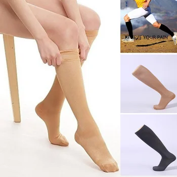 Čarape Unisex Kompresije Čarapa Tlak, Proširene Vene Čarape Do Koljena Podrška Za Istezanje Nogu Pritisak Cirkulacija Sport