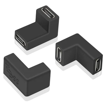 USB Type C 3,1 Ženski Adapter Gore/Dolje Kutna Spojnica 10 Gbit/s Produžni kabel Priključak za Brzo Punjenje i Prijenos Podataka za Laptop