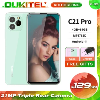 OUKITEL C21 Pro 4 GB + 64 GB 4G Android 11 Smartphone 6,39 