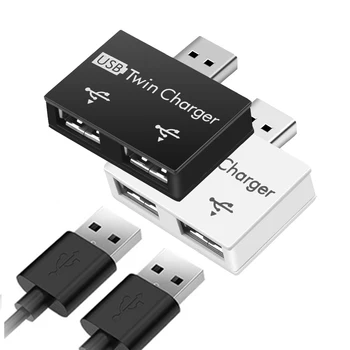 USB Hub Adapter je Pretvarač Штекерное Punjač Dual 2 Port Za PC računala dodatna Oprema USB 2.0 Razdjelnik Hub 2 Porta USB2.0