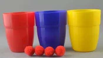 Tri šalice Tri lopte od plastike (male veličine) Fokusira se izbliza Trik Rekvizite Komedija Klasična igračka