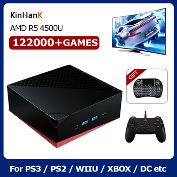 KINHANK Super Konzola X Čile AMD R5 4500U Konzola 122000 + Igre Za PS3/PS2/WII/WIIU/DC 4 ZA HD Izlaz Igre Domaćin