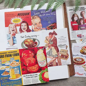 Europski i američki starinski hrane plakat naljepnice DIY scrapbooking baza kolaž mobilni telefon računalne ukras naljepnice