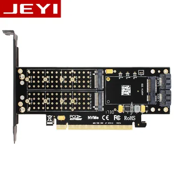 JEYI SK16 M. 2 NVMe SSD NGFF ZA PCI-E3.0 X4 Prilagodnik za M & B Ključ mSATA Dodati Podršku za 3 u 1 Dual 12 U + 3.3v