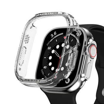 Torbica za Apple Watch series 8 7 ultra 49 mm 45 mm/41 mm 44 mm/40 mm 45 mm Univerzalni transparentan okvir iwatch 4 3 5 se 6 Pribor