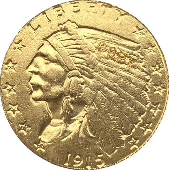 24-Килограммовая позолоченная primjerak kovanice 1915. godine u vrijednosti 2,5 dolara u obliku indijski pola Orao