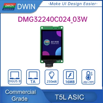 NOVI DWIN 2,4 inča 240*320 Inteligentni HMI TFT LCD Moduli kapacitivni/Zaslon osjetljiv na dodir zaslon, DMG32240C024_03W