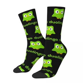 Duolingo Sova Duo Muške Čarape Ženske Pamučne Modne Čarape Ludo Proljeće Ljeto Jesen Zima Čarape Božićni Poklon