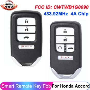 KEYECU FCC ID CWTWB1G0090 Za Honda Accord 2018 2019 2020 2021 433,92 Mhz 4A Čip 4/5 Tipku Бесключевой Daljinski Auto Privezak