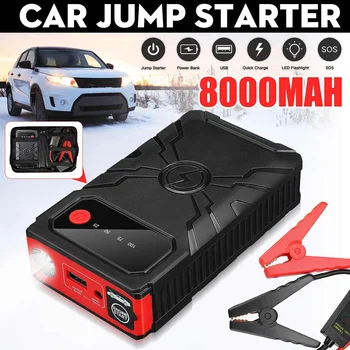 Starter Auto Booster Jump Starter Punjač Power Bank 8000mAh 12V Hitne Baterija Pokretanje Struje Automobila termistorski Пусковое Punjač