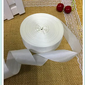 25 mm 10 m 90 m bijela prirodni monotono traka od čiste svile za vez i rukotvorina, tkanina za pribor za kostime, besplatna dostava
