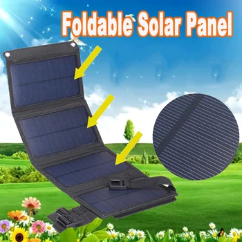 100 W Vanjski Sunpower Sklopivi Solarni Panel Ćelije 5 U USB Prijenosni Solarni Punjač Baterija za Mobilni Telefon Putovanja Kamp Izlet