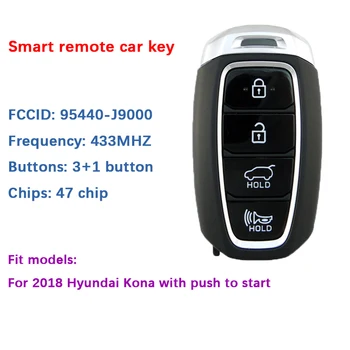 CN020121 Sekundarno tržište 4 Gumba 433 Mhz Daljinski Privjesku za 2018 Hyundai Kona Smart Keyless Entry 95440-J9000