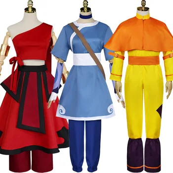 Anime Avatar Je Posljednji Pagat Zraka Katar Fire Nation Аанг Cosplay Kostim Za Odrasle Žene Halloween Karneval Odjeća Visoke Kvalitete