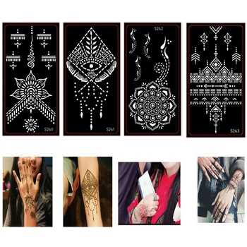 Profesionalni Matrica Kane Privremena Ručno Tetovaža Body Art Naljepnica Predložak Vjenčanje Alat Indija Cvijet Tetovaža Matrica