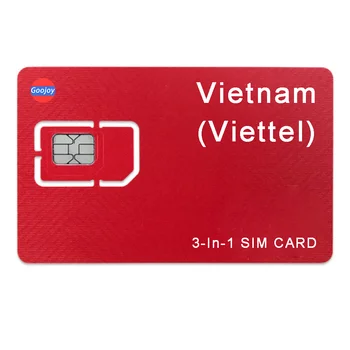Vijetnam Viettel Prepaid Sim kartica za Нячанга, da nang, otoka Fukuoka, Hanoi, 4G neograničen Internet, Turističke SIM kartica za Vijetnam