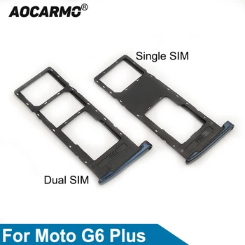Aocarmo Za Motorola Moto G6 Plus s Dva i Jednu Sim karticu, Držač microSD Utor Za Ladicu Za Sim Kartice, Smjenski Dio