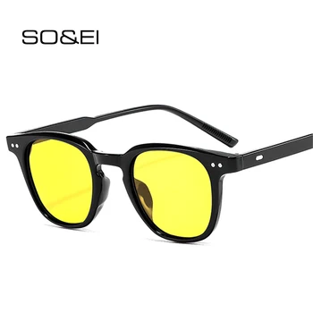 SO & EI Ins Popularni Modni Trg Ženske Sunčane naočale Retro Naočale Za Nokte Gospodo Prozirne anti-Blu-Ray Leće Okvira Za naočale Nijanse UV400