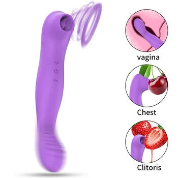2 in1 Klitoris Dojenče Pička Sisa Vibrator Ženski Klitoris Vakuum Stimulans Bradavice Seks Igračke Za Odrasle Žene Masturbator Proizvod