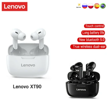 Originalni Lenovo XT90 True Bežične Slušalice TWS Bluetooth Slušalica Otiska Prsta Dodirna Slušalice za telefoniranje bez korištenja ruku S Dugim vijekom Trajanja Baterije