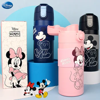 Disney Crtani Čaša Za Vodu Boca Majice Minnie Mouse Prati Termos Šalica Slatka Nehrđajućeg Čelika Muška i Studentski Šalica 360 Ml