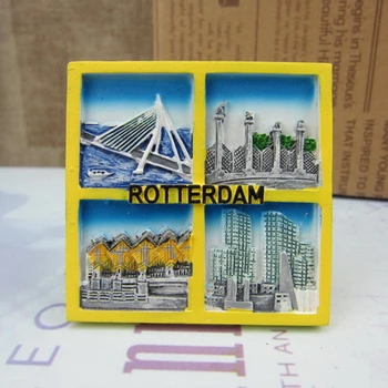 Nizozemska, Rotterdam Turistički Suveniri-Magneti Za Hladnjak Kreativni Ručni Rad Smole Hladnjak Magnetne Naljepnice Home Dekor Dekoracija