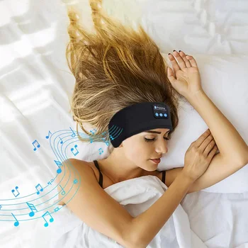 Bluetooth Slušalice Za Spavanje Sportski Povez Za Glavu Tanka Mekana Elastična Udoban Bežične Slušalice Glazbena Maska za Oči za Bočno Spavanje