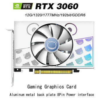 RTX3060 12G D6 Igre Grafička kartica 12G/192 bita/GDDR6 Видеопамять Metalni Integrativne naknada 4pin Ventilator za Hlađenje DPx3 Sučelje HD grafička kartica